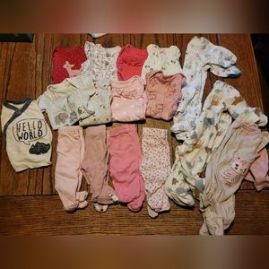 16 Pc Preemie Lot Baby Clothes